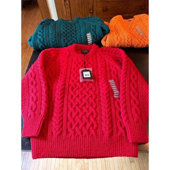 Filson Heavy Cableknit Sweater in Red - XXL